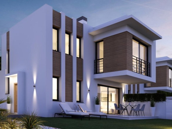 New built detached villas 1800m from the beach in Denia.