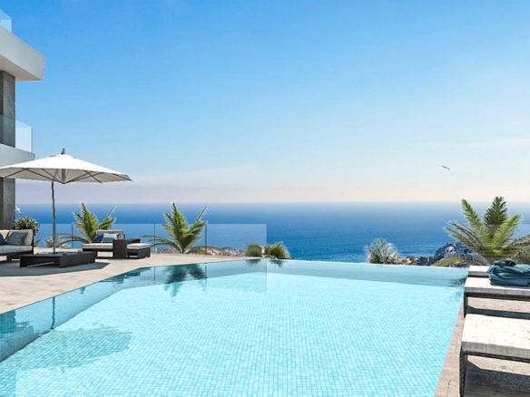 New development in Calpe of 6 modern and independent luxury Villas with stunning sea views