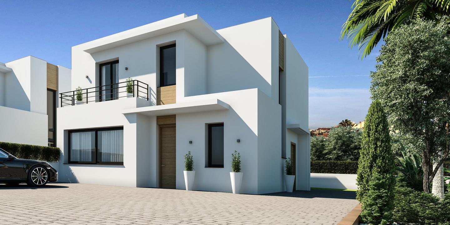 1-12-6 New built detached villas 1800m from the beach in Denia.