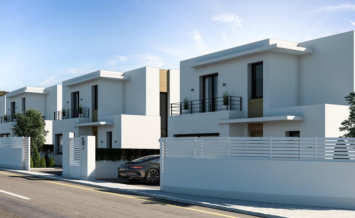 New built detached villas 1800m from the beach in Denia.