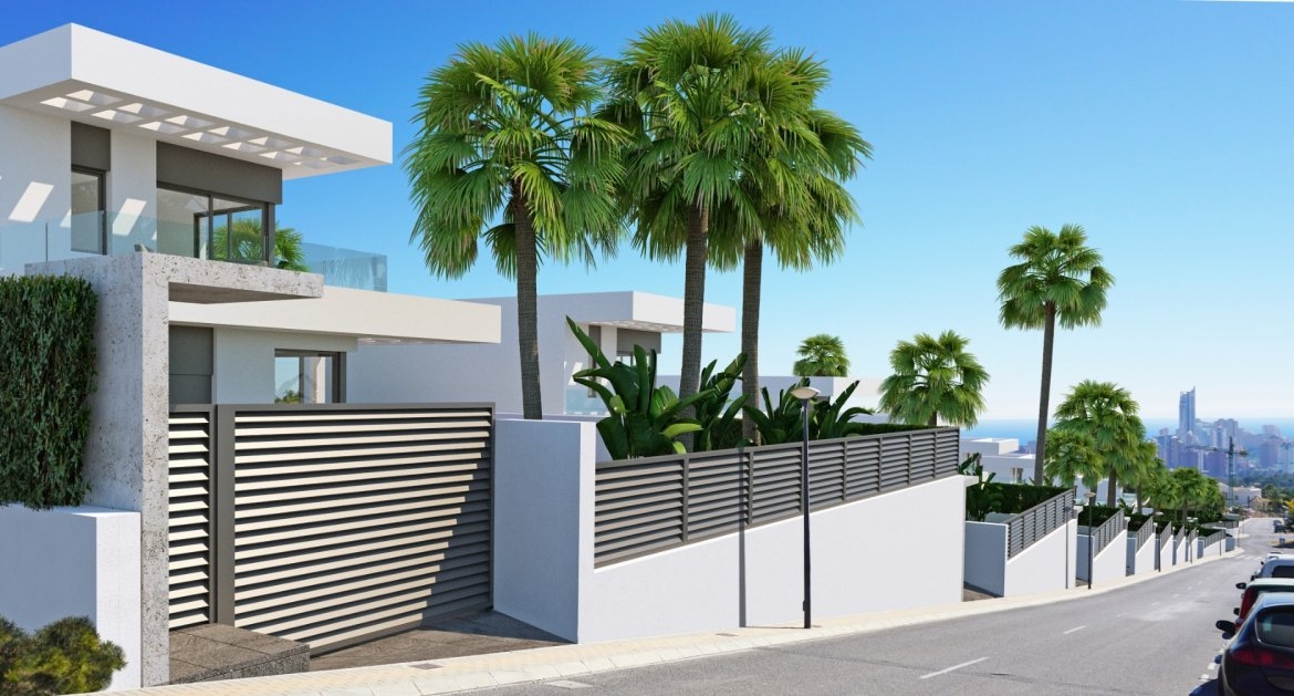 Villa op een unieke locatie met uitzicht op zee in Finestrat