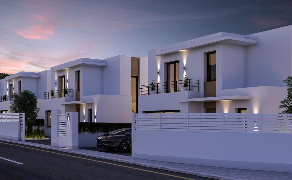 New built detached villas 1800m from the beach in Denia.