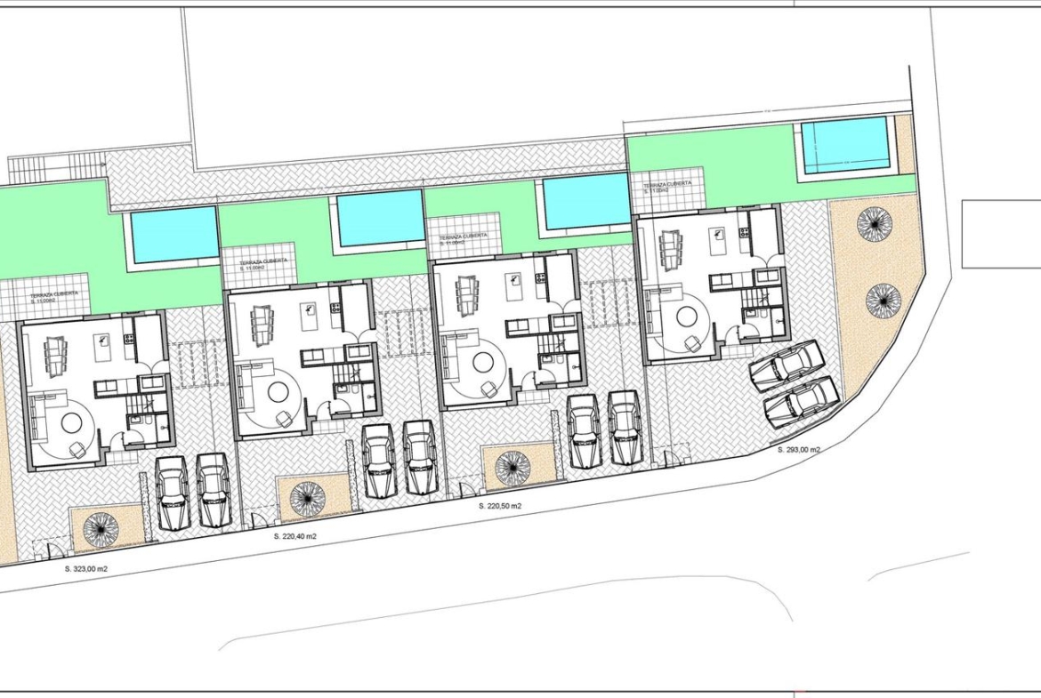 New built detached villas 1800m from the beach in Denia.