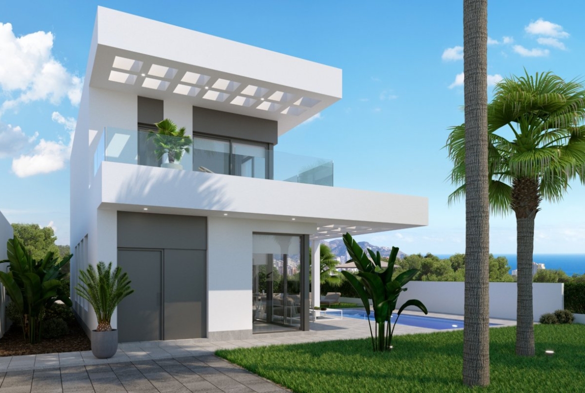 Villa op een unieke locatie met uitzicht op zee in Finestrat