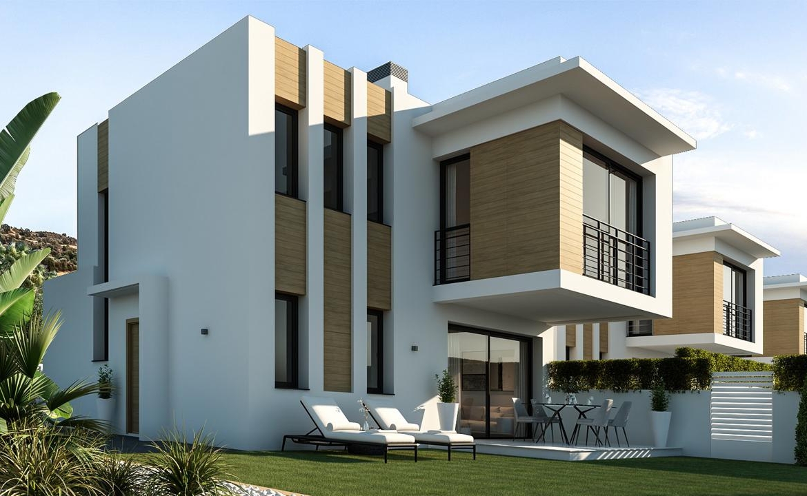 New built detached villas 1800m from the beach in Denia.