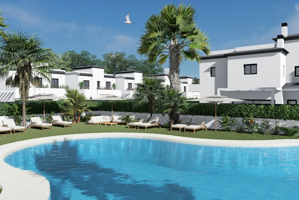3 SLAAPKAMER BUNGALOWS IN EXCLUSIVE RESIDENTIËLE IN GRAN ALACANT!