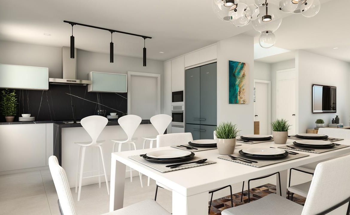 New built detached villas 1800m from the beach in Denia.