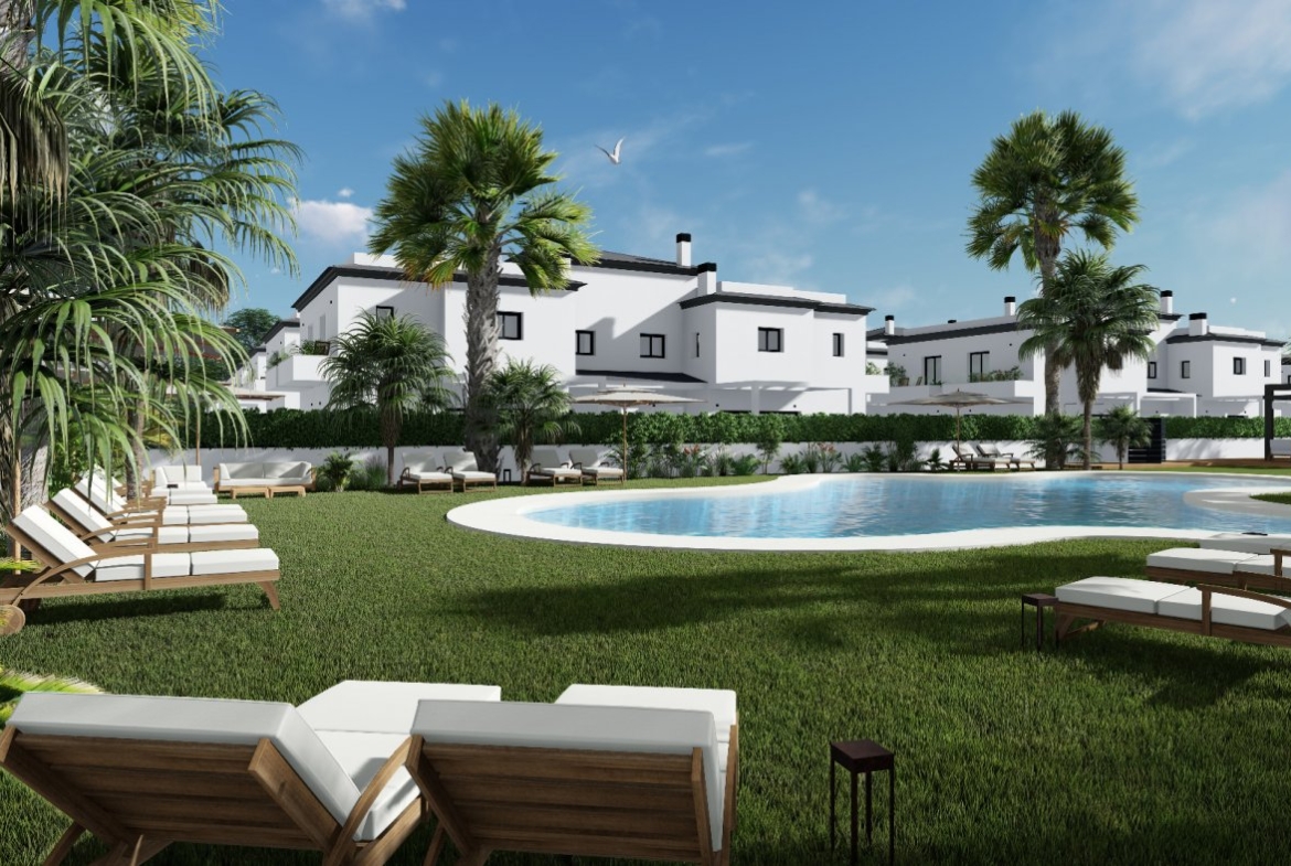 3 SLAAPKAMER BUNGALOWS IN EXCLUSIVE RESIDENTIËLE IN GRAN ALACANT!