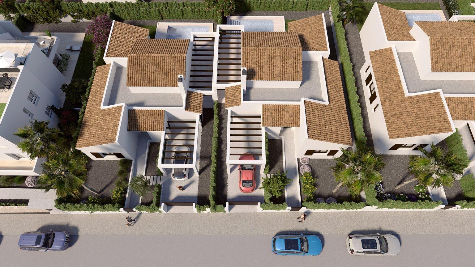 1-3-65 VILLAS DE UNA PLANTA EN ALGORFA. 3 DOR. 2 BAÑOS. 135 M2 DE CASA. 437 DE PARLELA. PISCINA PROPIA.