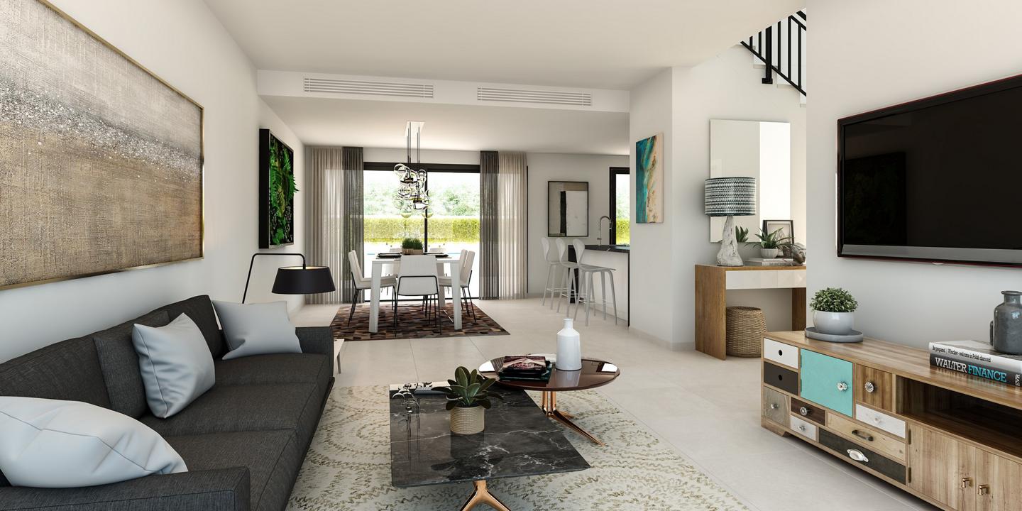 1-4-11 New built detached villas 1800m from the beach in Denia.