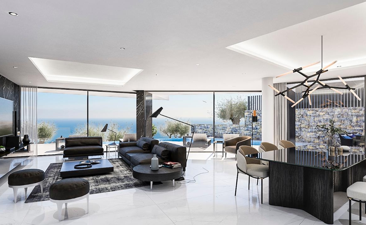 New development in Calpe of 6 modern and independent luxury Villas with stunning sea views