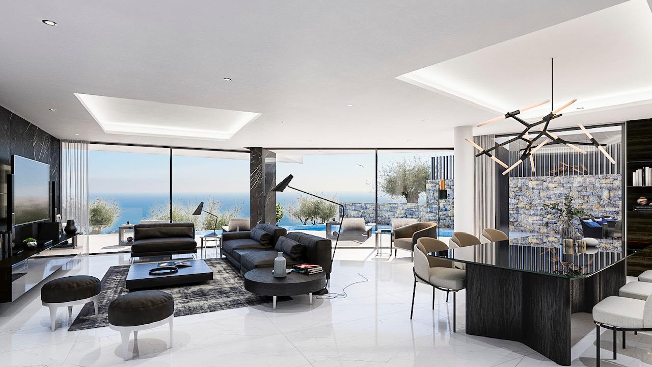 New development in Calpe of 6 modern and independent luxury Villas with stunning sea views