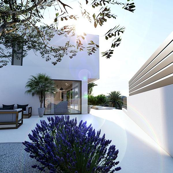 Villa de lujo con vistas al mar.