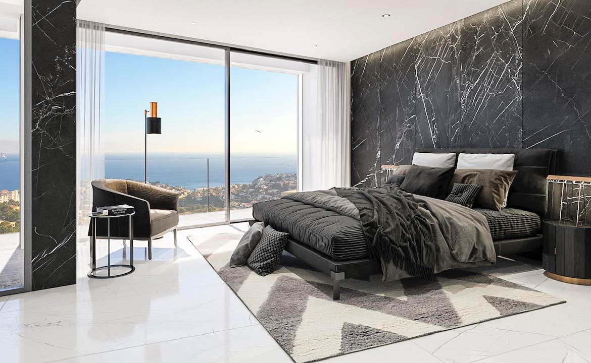 New development in Calpe of 6 modern and independent luxury Villas with stunning sea views