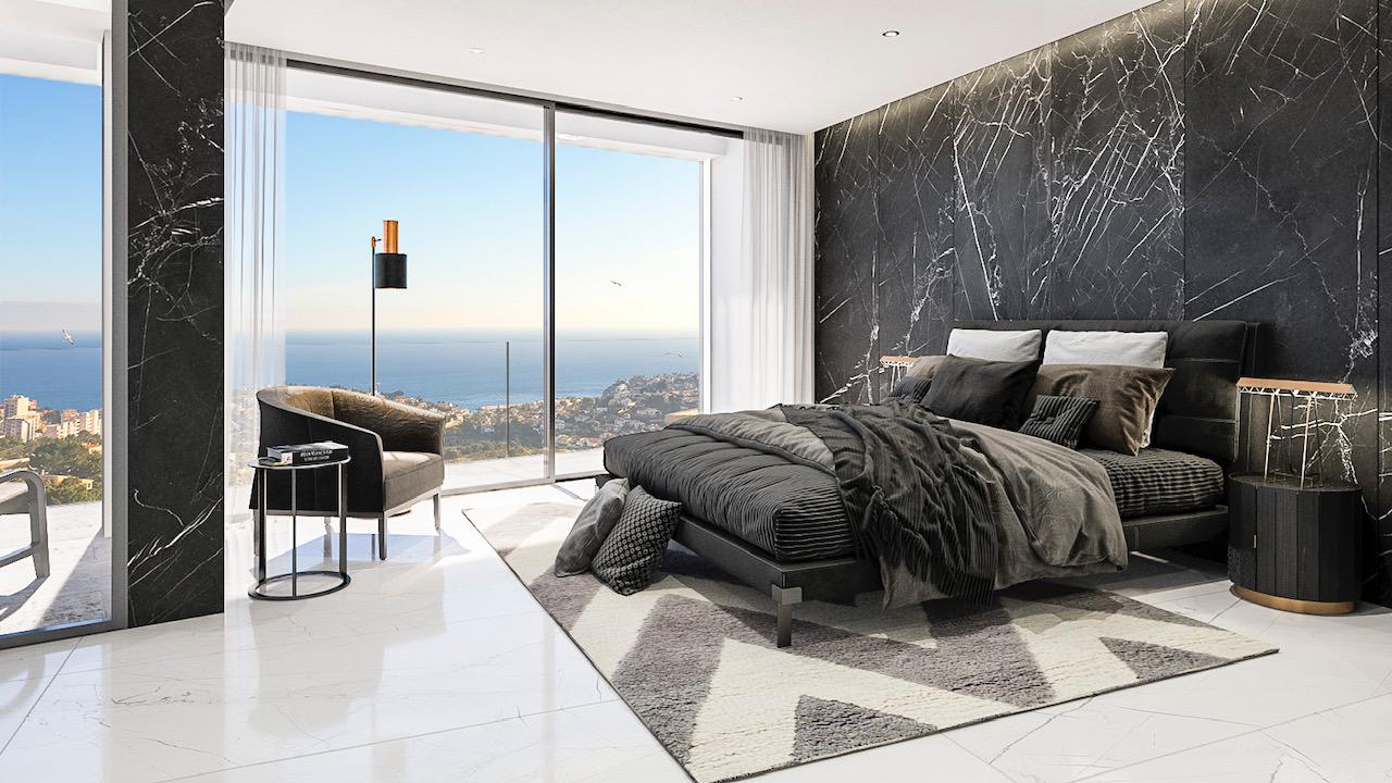 New development in Calpe of 6 modern and independent luxury Villas with stunning sea views