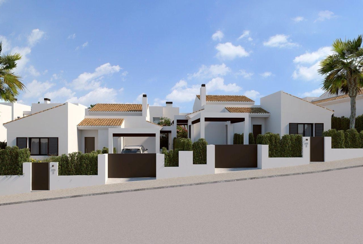 VILLAS DE UNA PLANTA EN ALGORFA. 3 DOR. 2 BAÑOS. 135 M2 DE CASA. 437 DE PARLELA. PISCINA PROPIA.