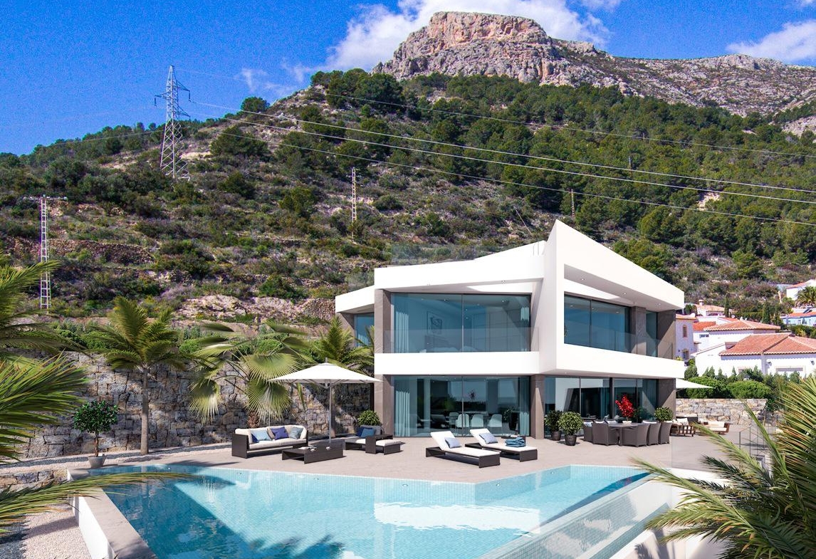 New development in Calpe of 6 modern and independent luxury Villas with stunning sea views