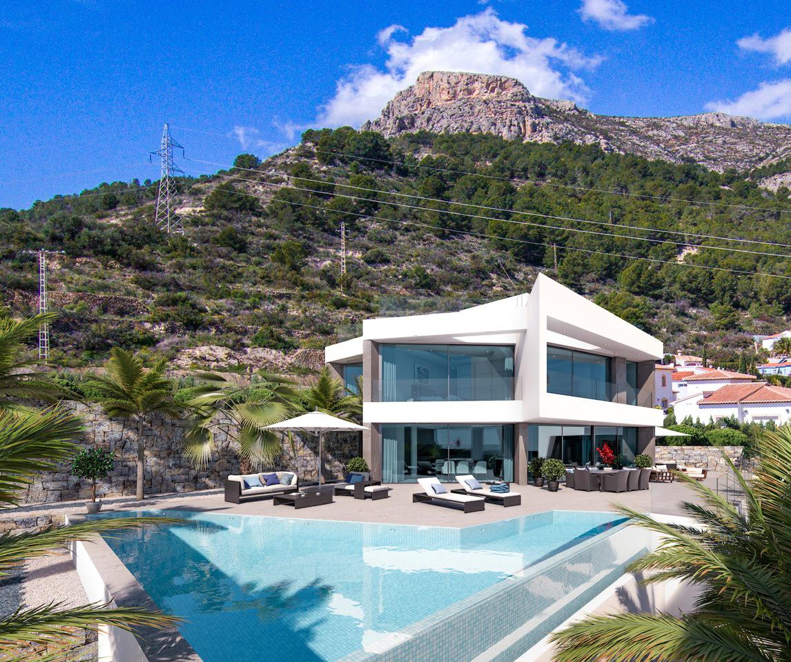 New development in Calpe of 6 modern and independent luxury Villas with stunning sea views
