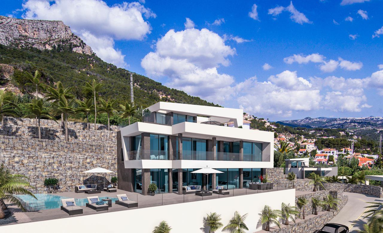New development in Calpe of 6 modern and independent luxury Villas with stunning sea views