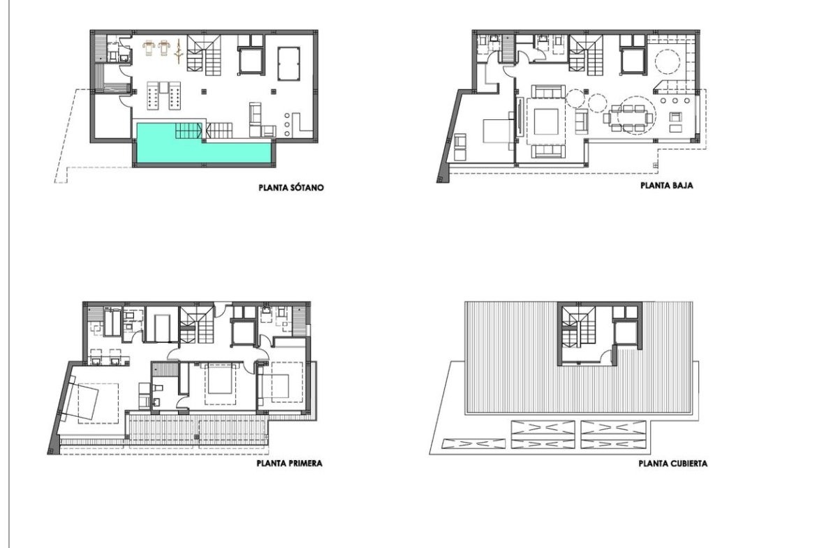 New development in Calpe of 6 modern and independent luxury Villas with stunning sea views