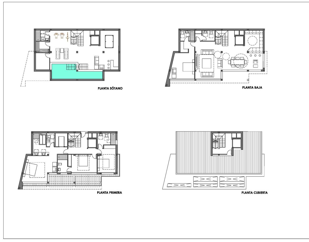 New development in Calpe of 6 modern and independent luxury Villas with stunning sea views