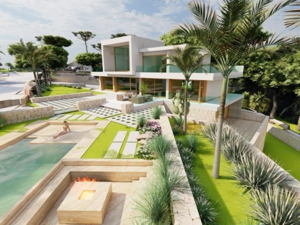 Exquisite villa under construction on an expansive plot