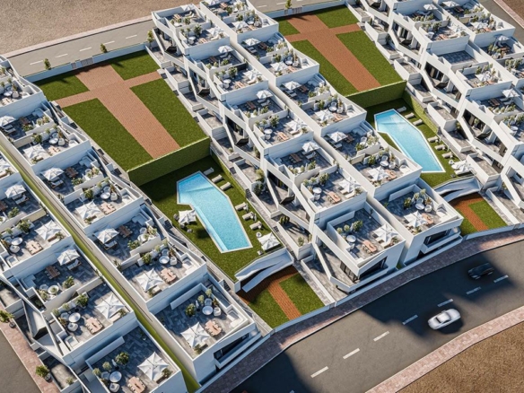 OBRA NUEVA BUNGALOWS PLANTA BAJA Y PLANTA ALTA! EN SAN MIGUEL DE SALINAS. 2 DORM. 2 BAÑOS. JARDIN 33 M2. TOTAL 120 M2. PISCINA.