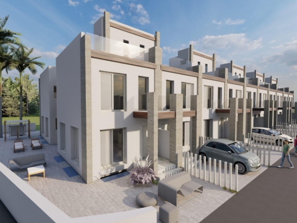 NEW BUILD IN GRAN ALACANT. SEMI-DETACHED HOUSE WITH 2 BEDROOMS. 2 BATHROOMS. 118 M2. BASEMENT OF 31 M2. SOLARIUM 24 M2. PLOT 16 M2 WITH PARKING. MARINO