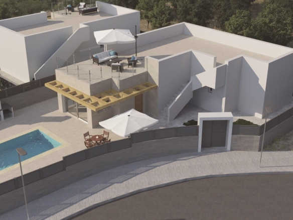 New construction villa with pool in Polop de la Marina