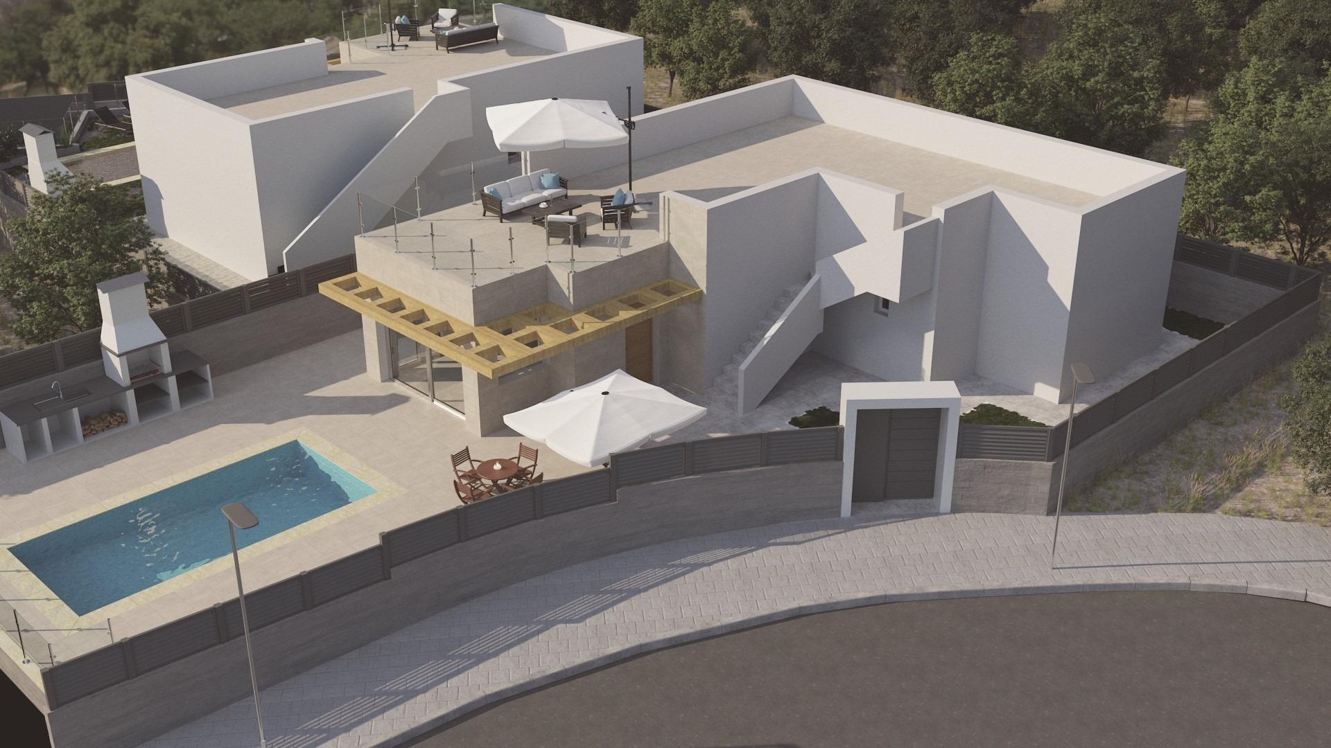 New construction villa with pool in Polop de la Marina