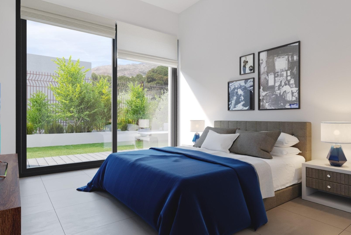 Luxury villas surrounded by green areas and golf courses