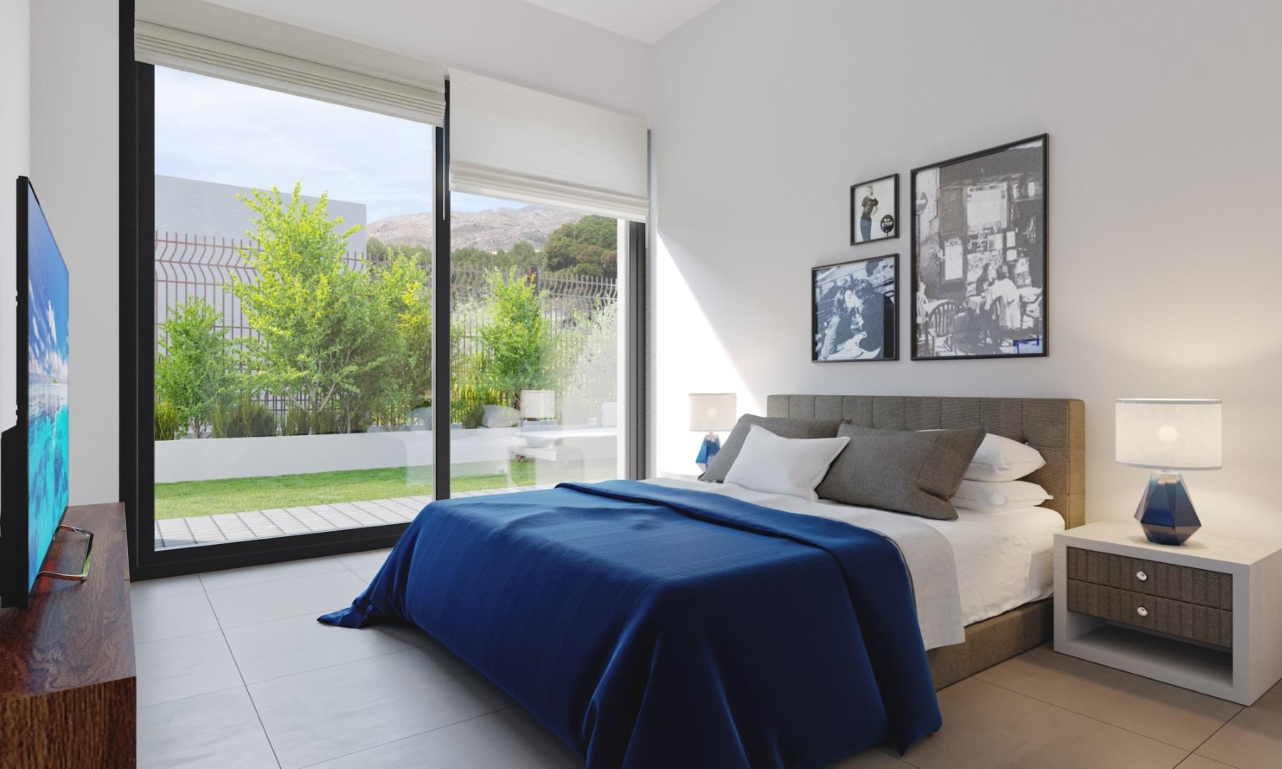 Luxury villas surrounded by green areas and golf courses