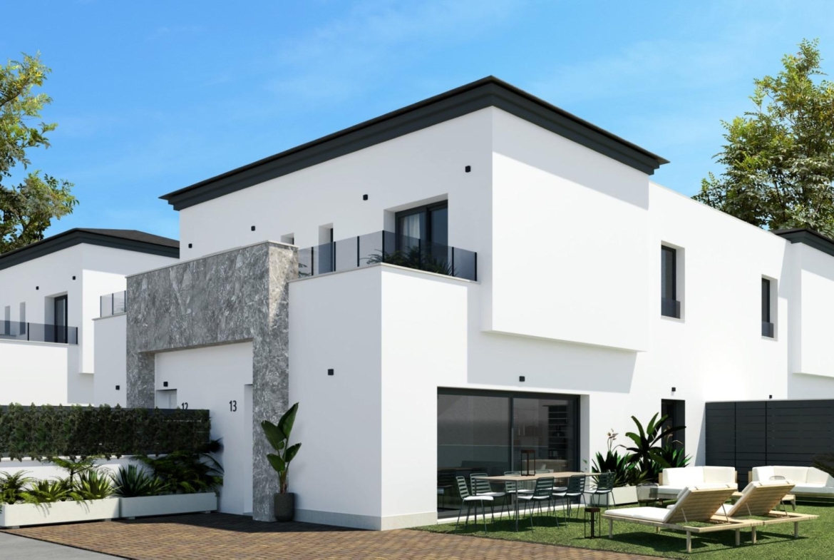 Newly built semi-detached homes ready to move into