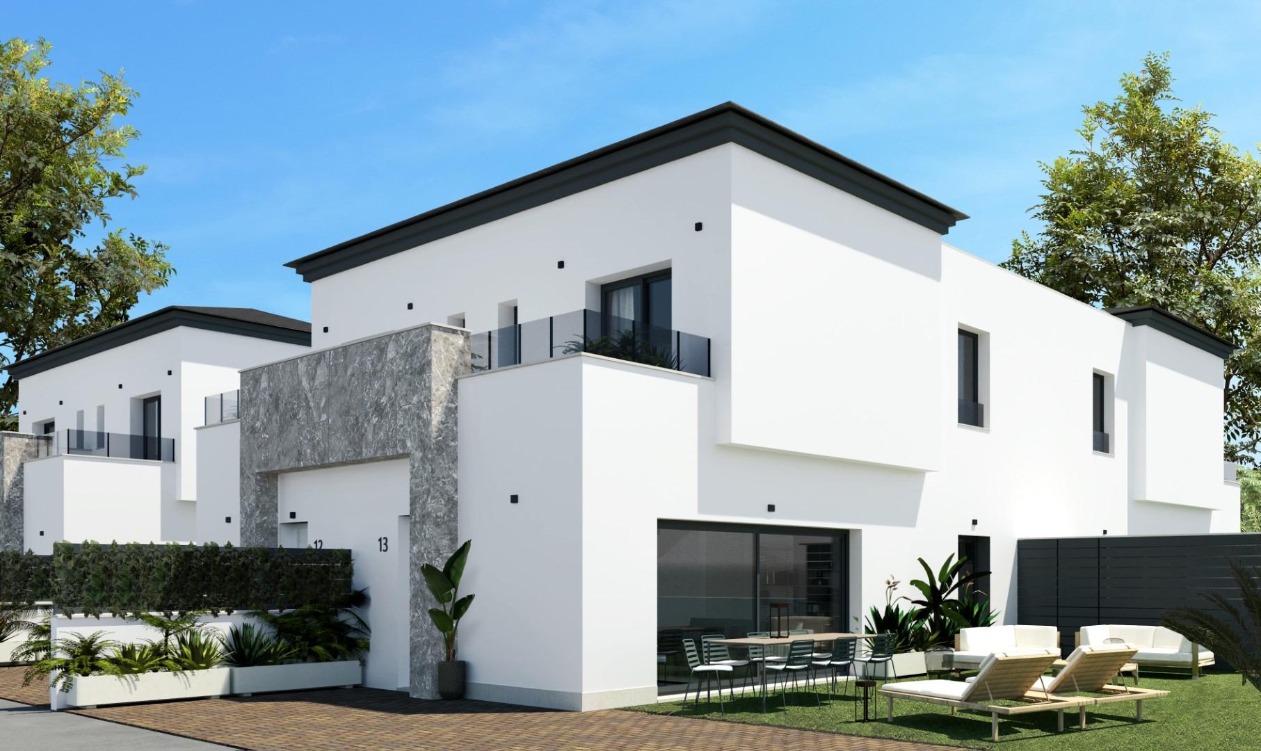Newly built semi-detached homes ready to move into