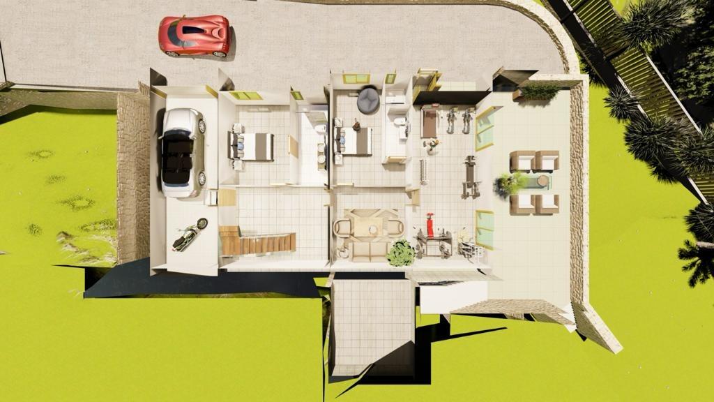 Exquisite villa under construction on an expansive plot