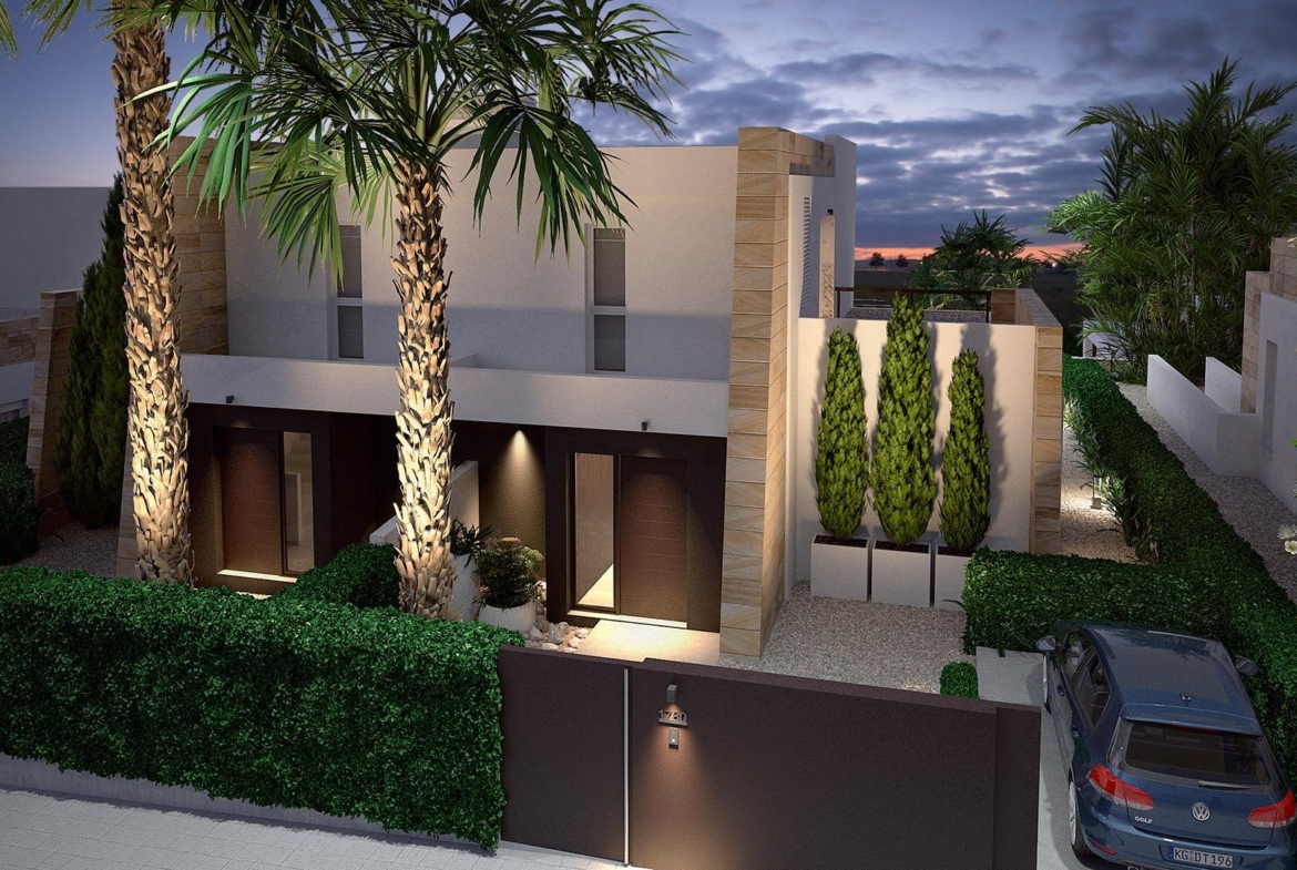 VILLAS PAREADAS EN ALGORFA. 3 DORM. 2 BAÑOS. PISCINA PRIVADA. PARCELA 260 M2.