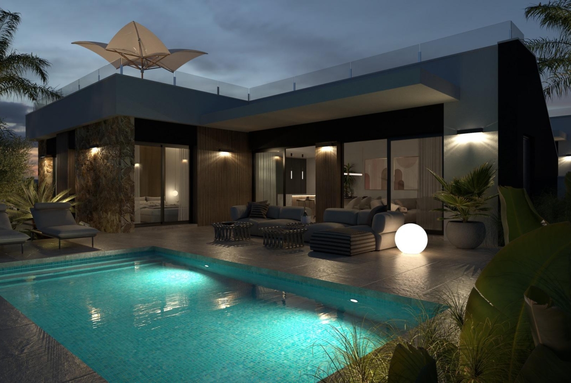 VILLA’S “JULIET” OBRA NUEVA. 3 DORM. 2 BAÑOS. PISCINA PRIVADA. PARCELA 263 M2.