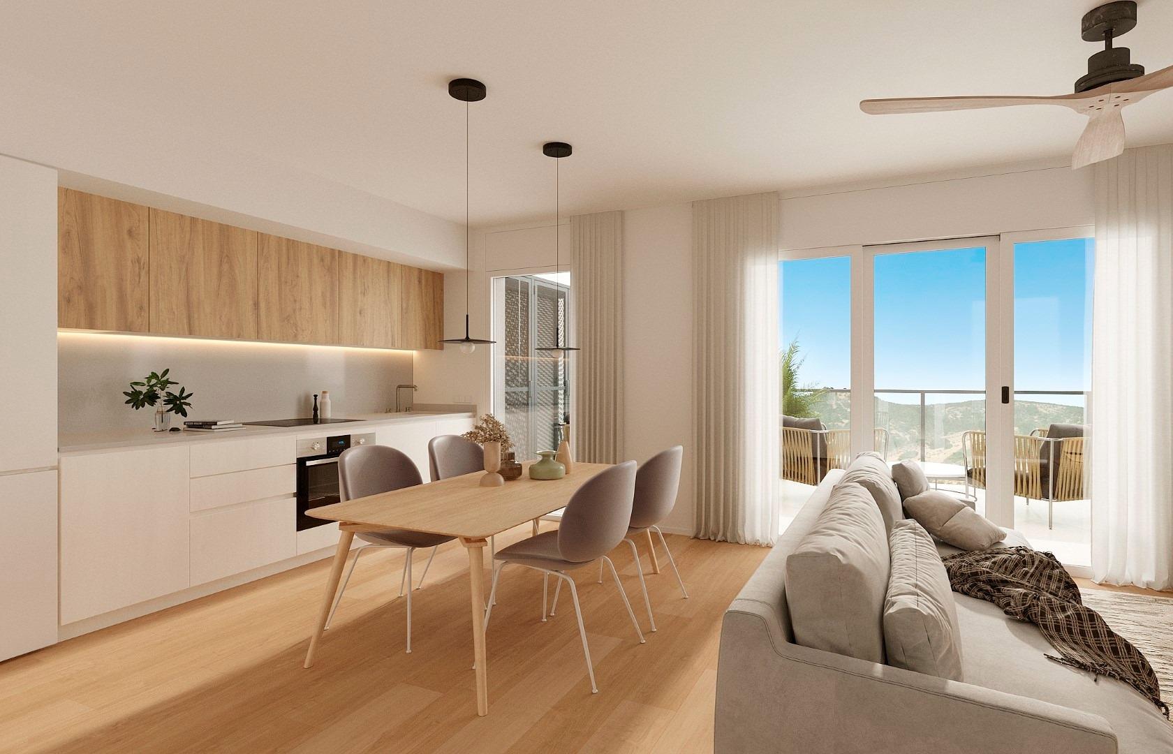Nieuwe appartementen en herenhuizen met uitzicht op zee
