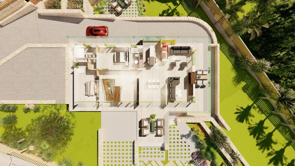 Exquisite villa under construction on an expansive plot