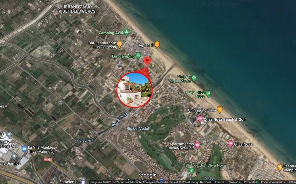 Villa exclusiva en primera línea de la Playa de Rabdells de Oliva