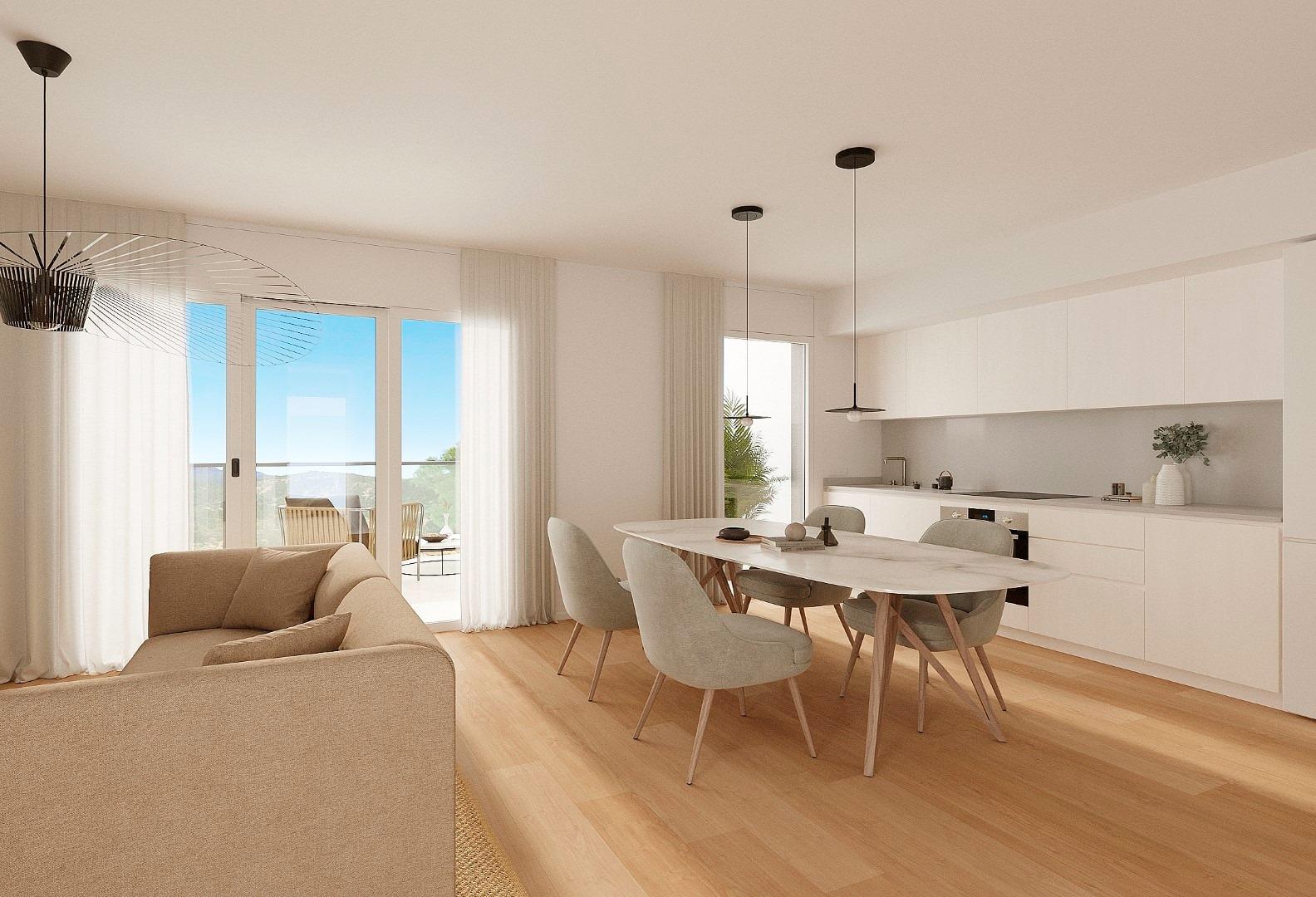 Nieuwe appartementen en herenhuizen met uitzicht op zee