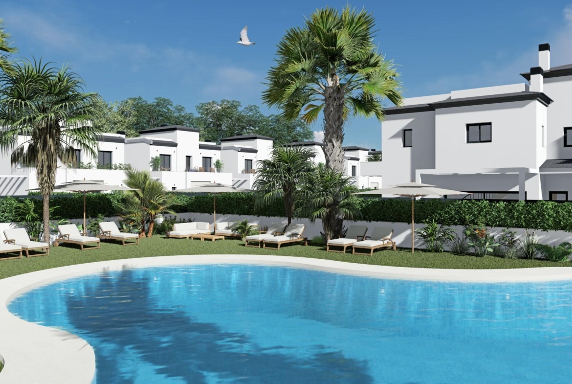 Newly built semi-detached homes ready to move into
