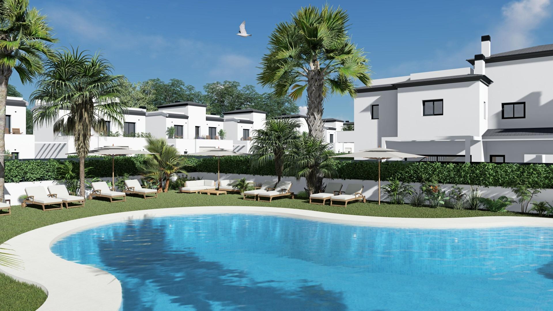Newly built semi-detached homes ready to move into