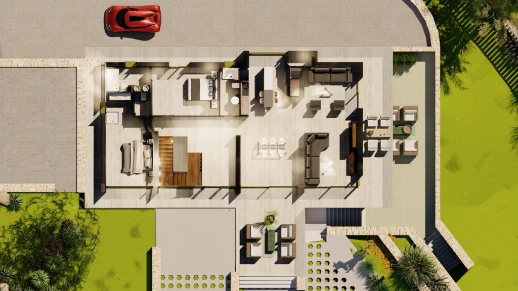 Exquisite villa under construction on an expansive plot