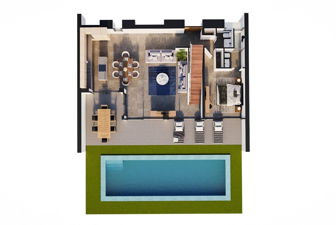 Detached villas with private pool in La Merced