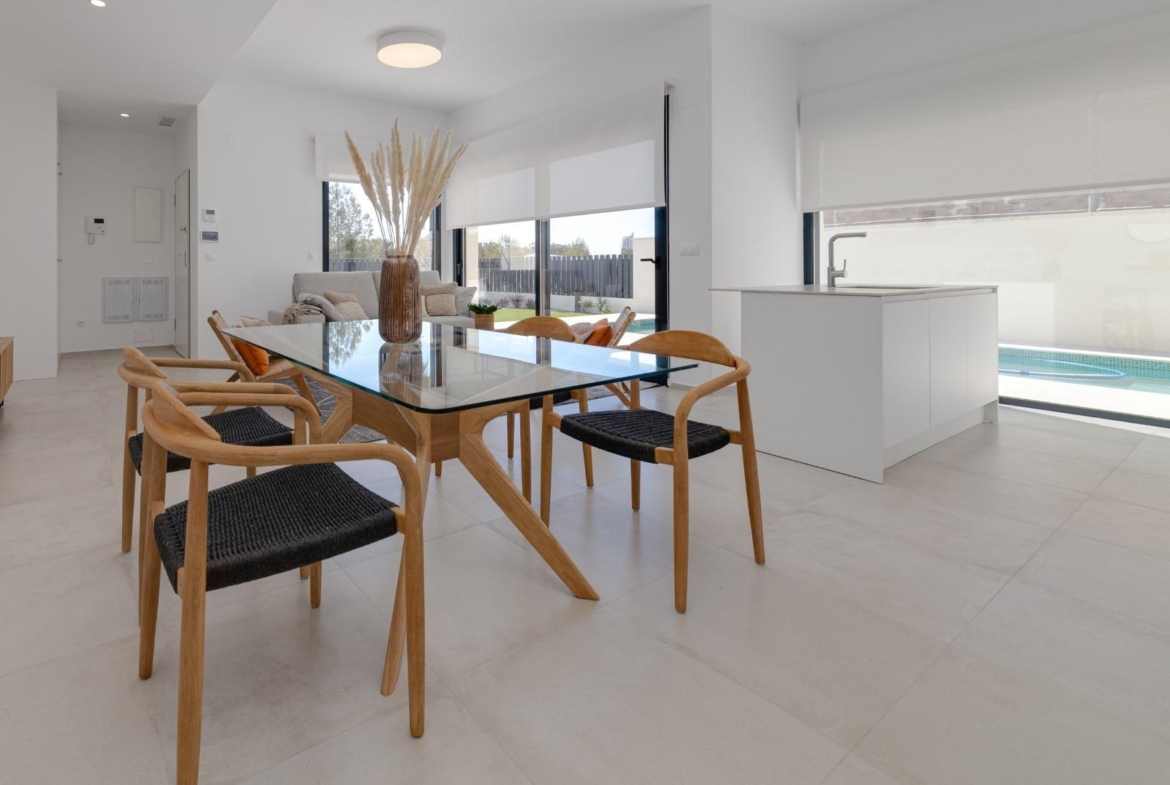 Luxury villas surrounded by green areas and golf courses