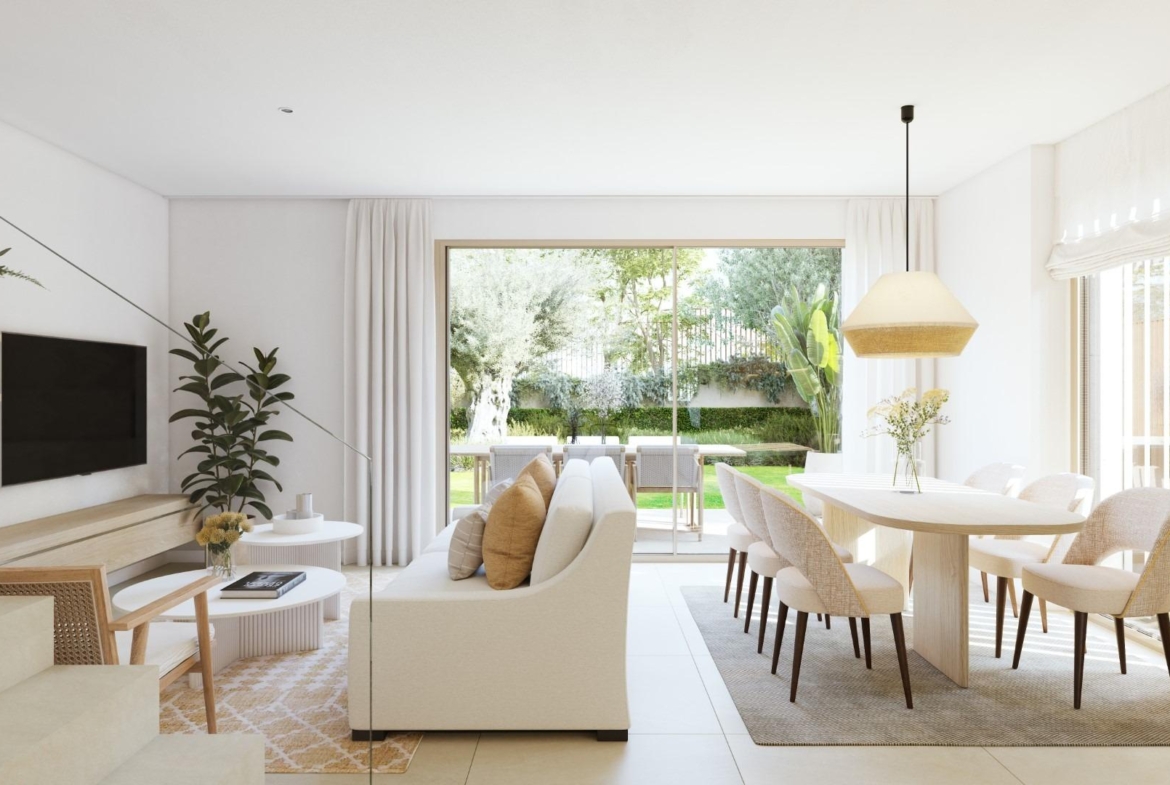 Modern design semi-detached homes with communal pool