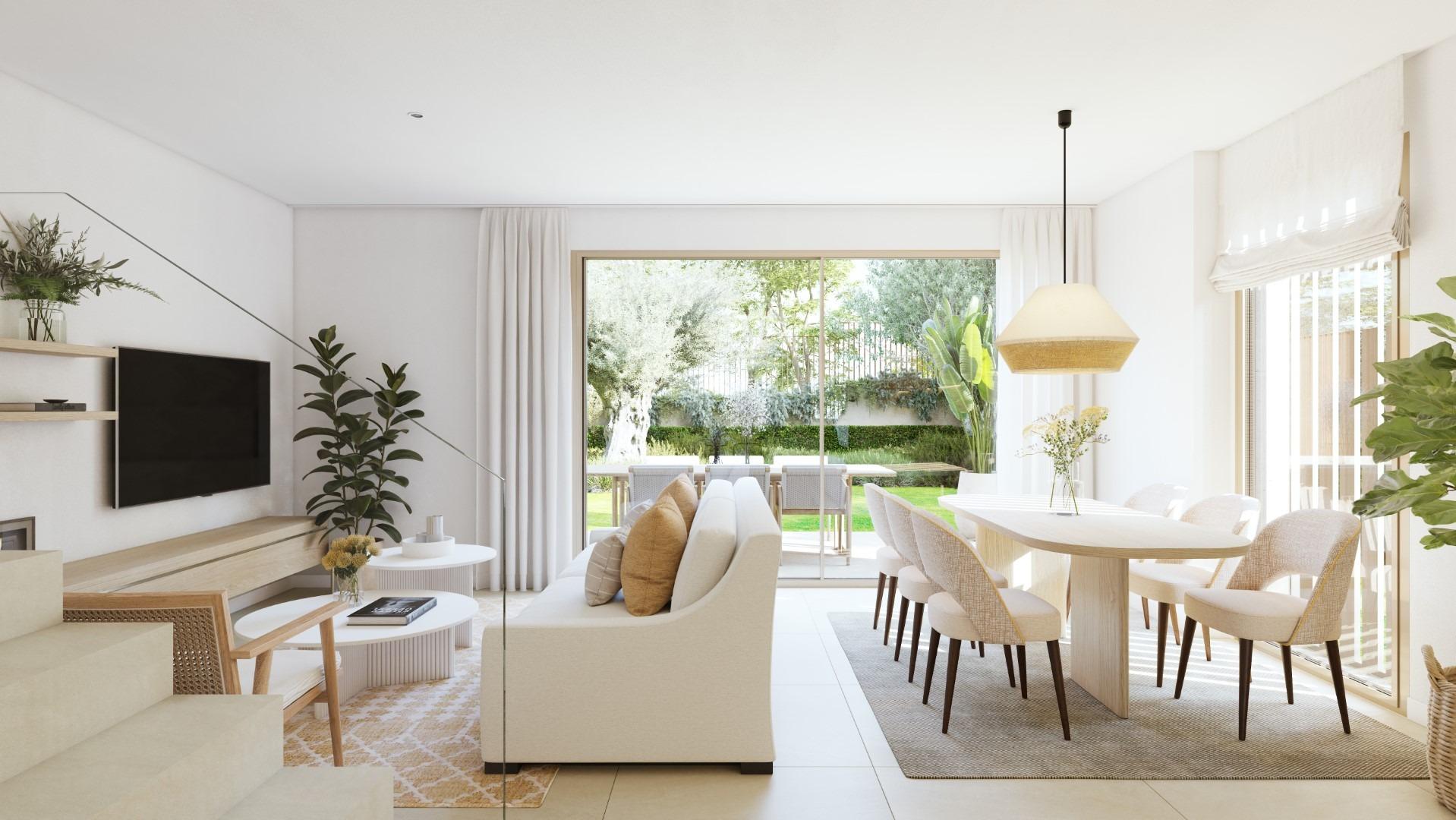 Modern design semi-detached homes with communal pool