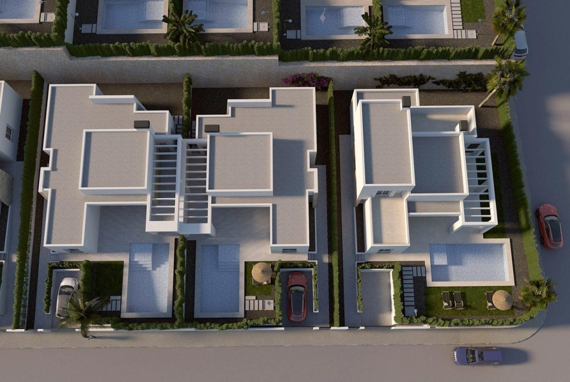 VILLA’S EN ALGORFA. VALLA DE UNA PLANTA. 136 M2 DE CASA. PARCELA 470 M2.SOTANO 180M2