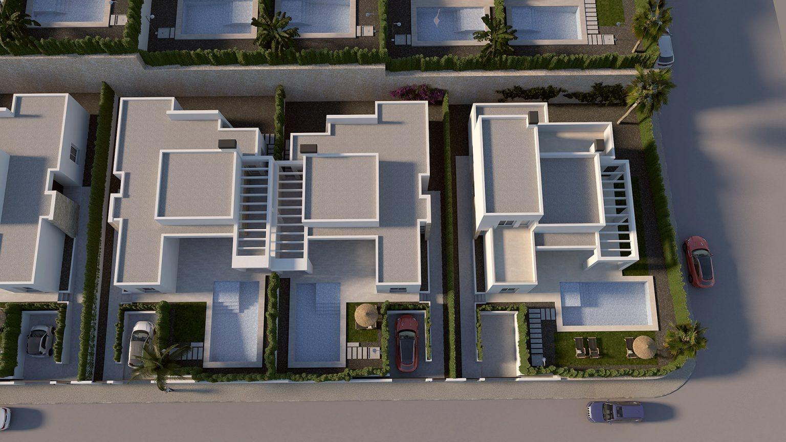 VILLA’S EN ALGORFA. VALLA DE UNA PLANTA. 136 M2 DE CASA. PARCELA 470 M2.SOTANO 180M2